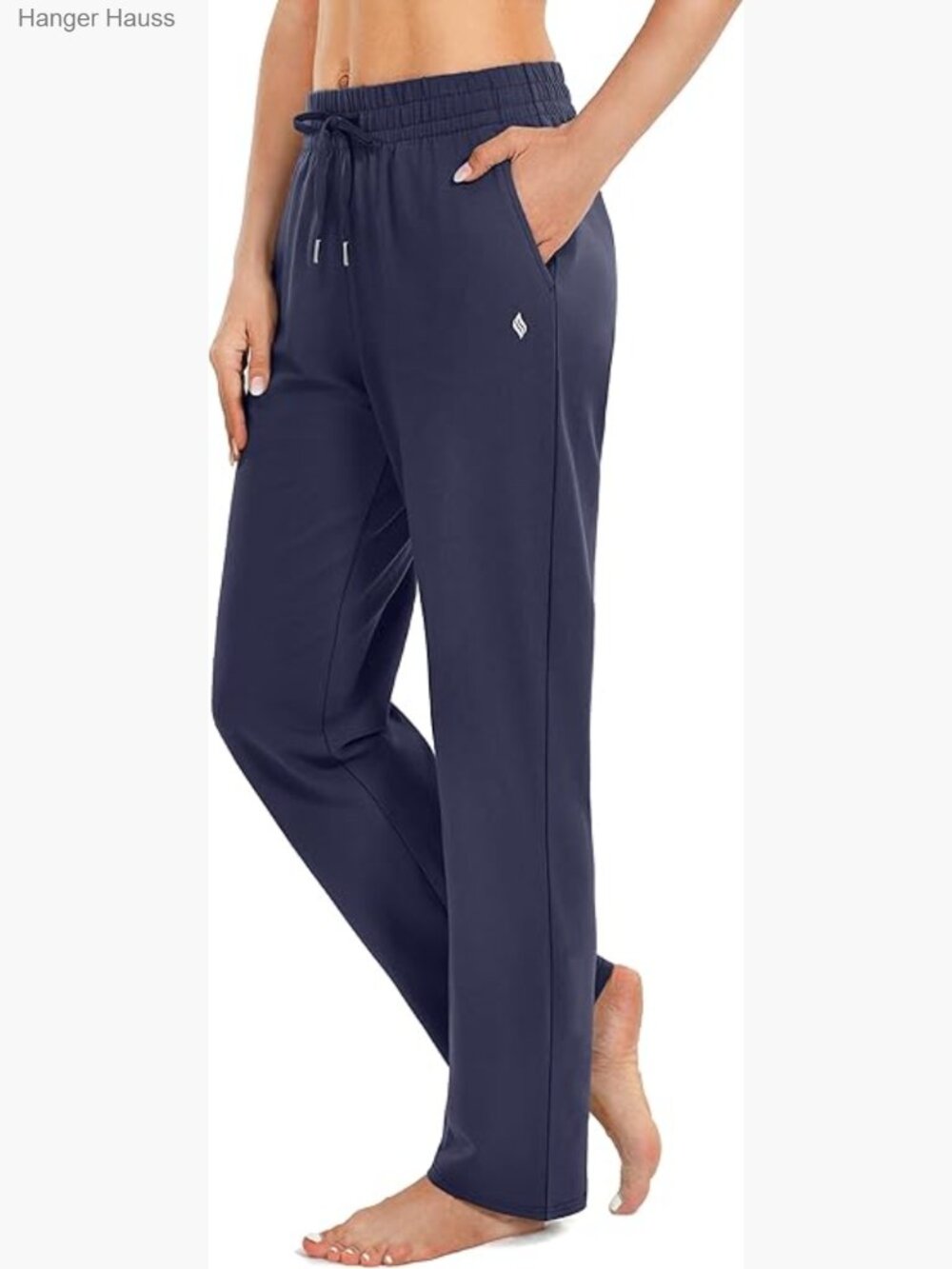 Cotton Sweatpants with Pockets, Open Bottom, Yoga Lounge Casual Pants